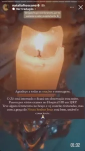Mulher de Zé Neto agradece “livramento” após acidente com o cantor
