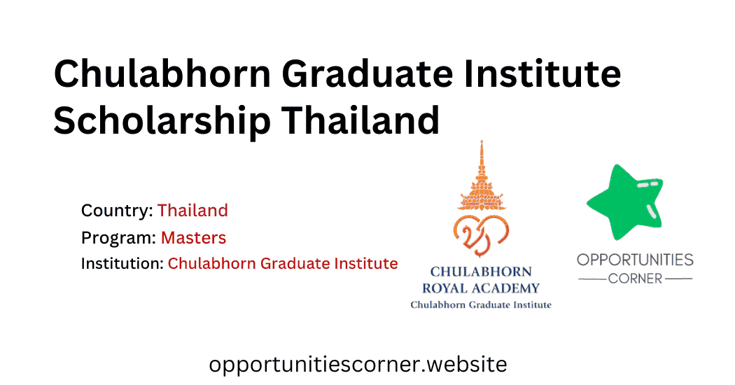 Chulabhorn Graduate Institute Scholarship Thailand